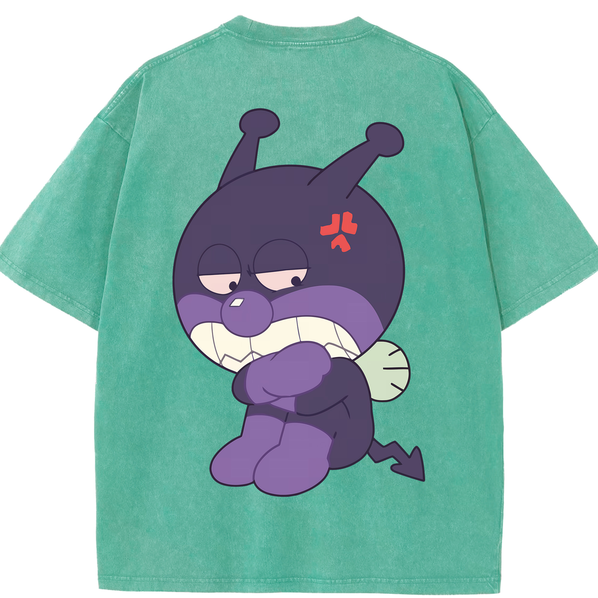 （画像用） アンパンマン Anpanman 綿100% ヴィンテージ風 半袖Tシャツ（背面プリント）